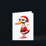 Funny Animated Duck Christmas Card<br><div class="desc">This cute design can be downloaded for other projects or customise with your own message!</div>