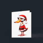 Funny Animated Duck Christmas Card<br><div class="desc">This cute design can be downloaded for other projects or customise with your own message!</div>