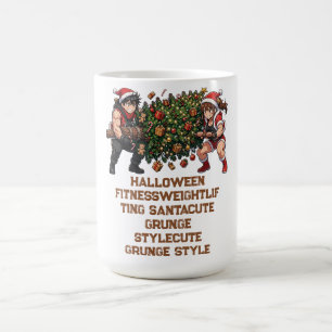 Funny Anime Christmas Gym Shirt Coffee Mug