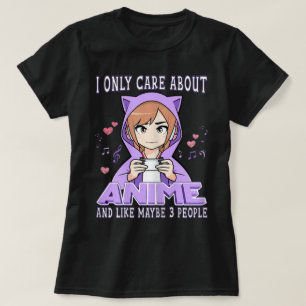 Funny Anime Gamer Girl Design T-Shirt