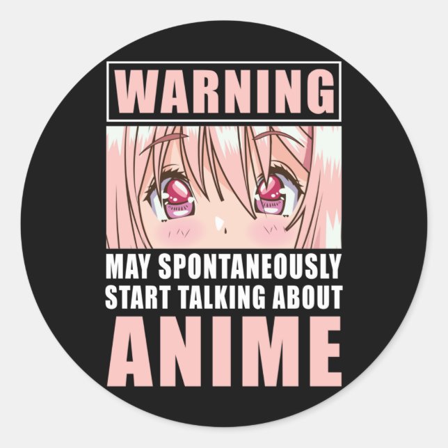 Funny Anime Girl Japanese Otaku Manga Japan Classic Round Sticker (Front)