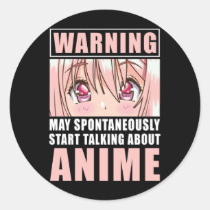 Funny Anime Girl Japanese Otaku Manga Japan Classic Round Sticker