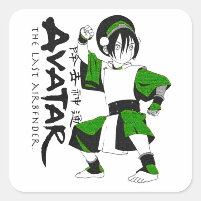 Funny Anime Girl Japanese Otaku Manga Japan Square Sticker (Front)