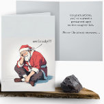 Funny Anime Sad Santa Naughty List Christmas  Card<br><div class="desc">Santa is very disappointed in you this year... You've been so bad that you've earned a permanent spot on the naughty list. This card would be great for a husband who is always pulling pranks, or a coworker who never does what they're told. It is meant to be light hearted...</div>