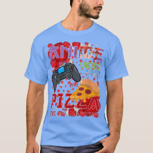 Funny Anime Video Games & Pizza Are My Valentine D T-Shirt