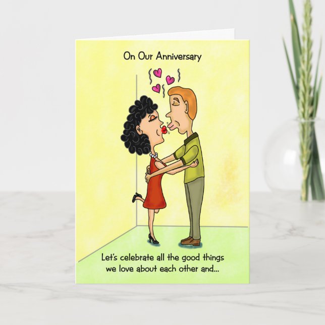 Funny Anniversary Card: Celebrate Love Him or Her  Card (Front)