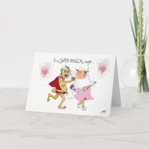 Funny anniversary card for a couple.