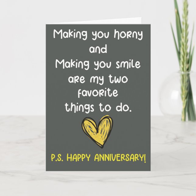 Funny Anniversary Card For Partner (Front)