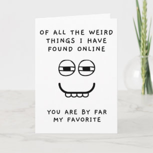 Funny Anniversary Card, Met Online Dating, Tinder Card