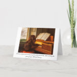 Funny anniversary card with dog and piano<br><div class="desc">Inside message: His Bach is far superior to his bite! Happy Anniversary! Perfect for those music-loving friends or family members.</div>