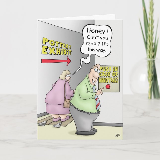 Funny Anniversary Cards: Push in Case Of Card (Front)