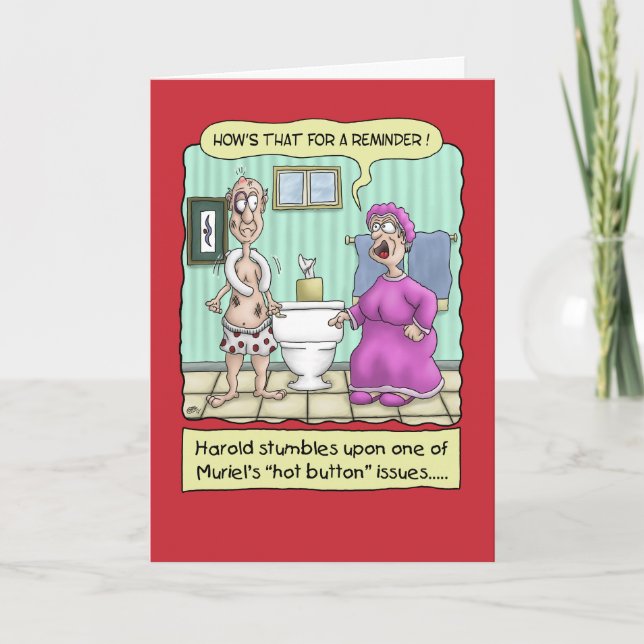 Funny Anniversary Cards: Seat Up Card (Front)