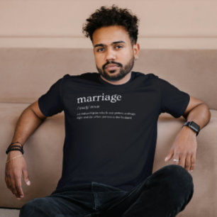 Funny Anniversary Definition of Marriage Husband T-Shirt