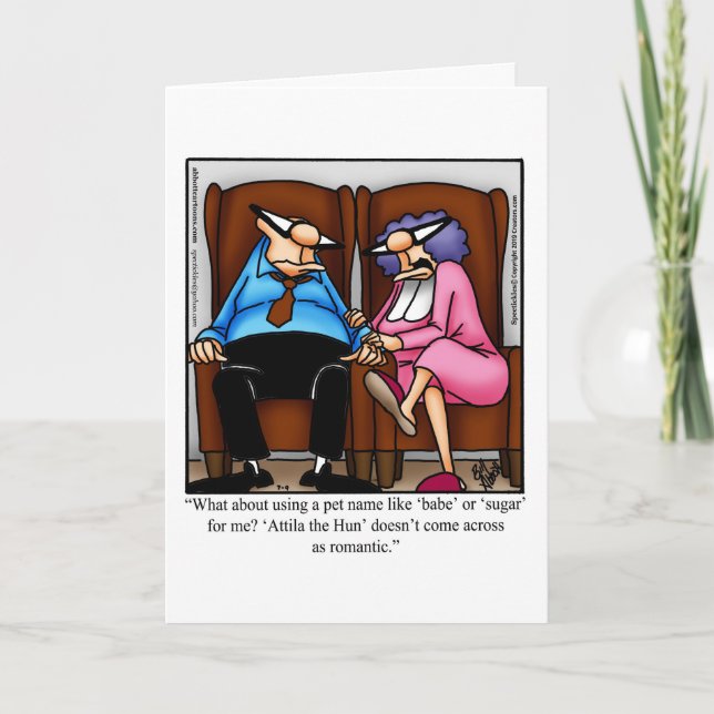Funny Anniversary Humour Greeting Card (Front)