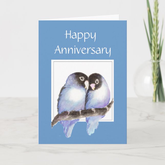 Funny Anniversary Love birds Card (Front)