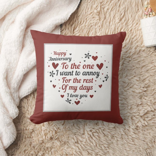 funny Anniversary love word art Cushion (Blanket)
