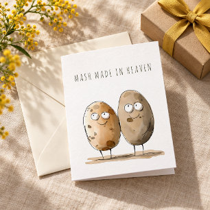Funny Anniversary Pun Humour Mash Made in Heaven Card