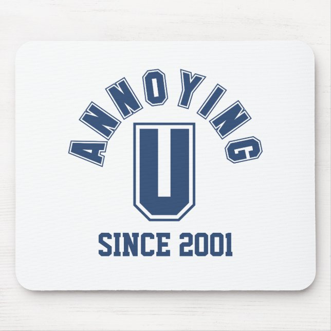 Funny Annoying You Mousepad, Blue Mouse Mat (Front)