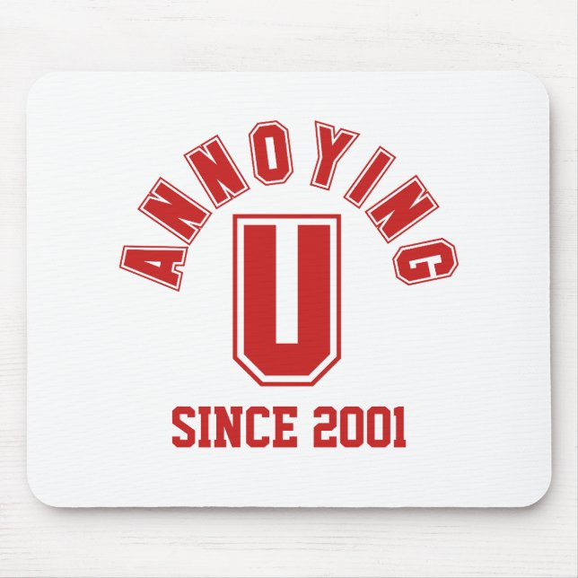 Funny Annoying You Mousepad, Red Mouse Mat (Front)