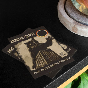 Funny Annular Solar Eclipse Big Cat October 2 2024 Postcard