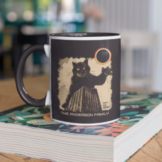 Funny Annular Solar Eclipse Cat October 2 2024 Mug