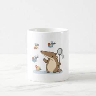 Funny Anteater Notification Hunter Illustration Coffee Mug