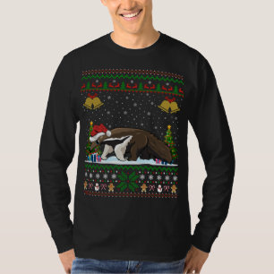 Funny Anteater Xmas Gift Santa Hat Ugly Anteater C T-Shirt