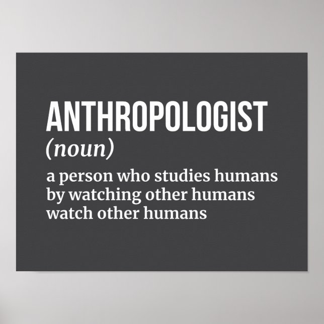 Funny Anthropologist Definition Poster (Front)