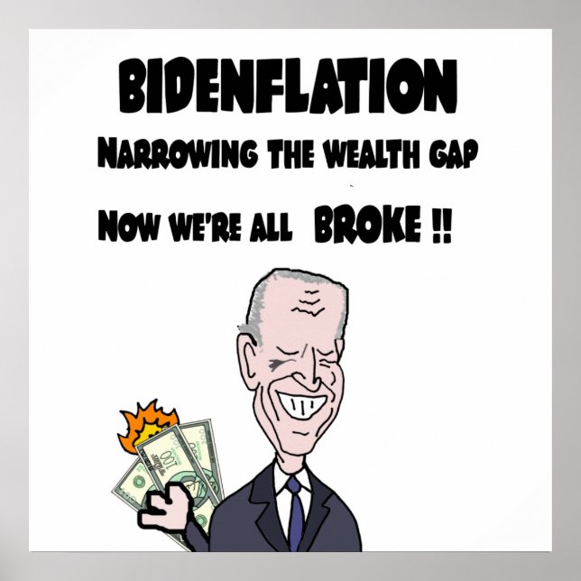 Funny Anti Biden Bidenflation Inflation Poster (Front)