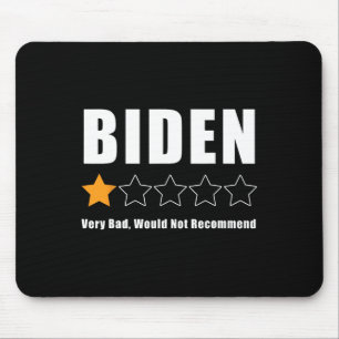 Funny Anti Biden Pro Trump 1 Star Rating Election Mouse Mat