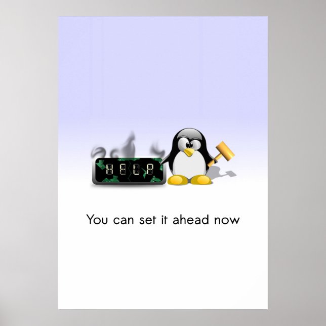 Funny Anti Daylight Saving Time Poster (Front)