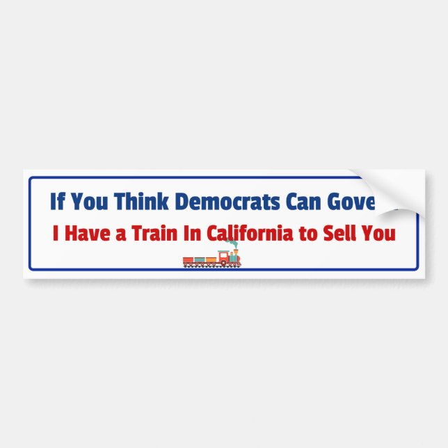 Funny Anti-Democrat Conservative Sticker (Front)