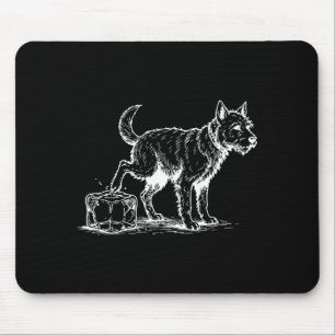 Funny anti ice dog mouse mat