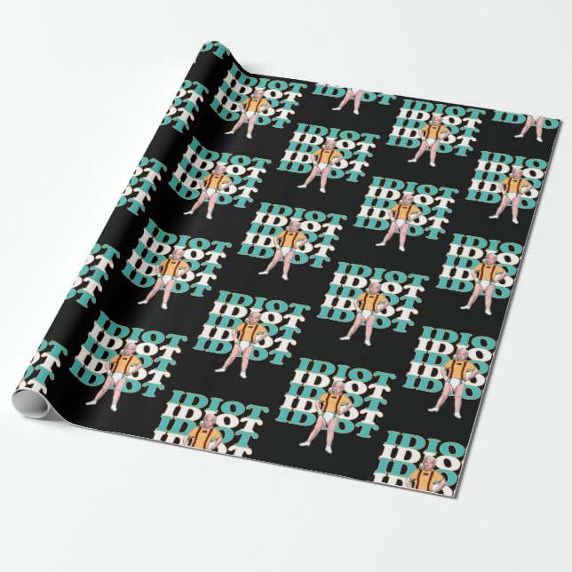Funny Anti-Joe Biden Is An Idiot Sarcastic Politic Wrapping Paper (Unrolled)