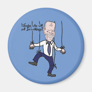 Funny Anti Joe Biden Puppet Political Cartoon Magnet