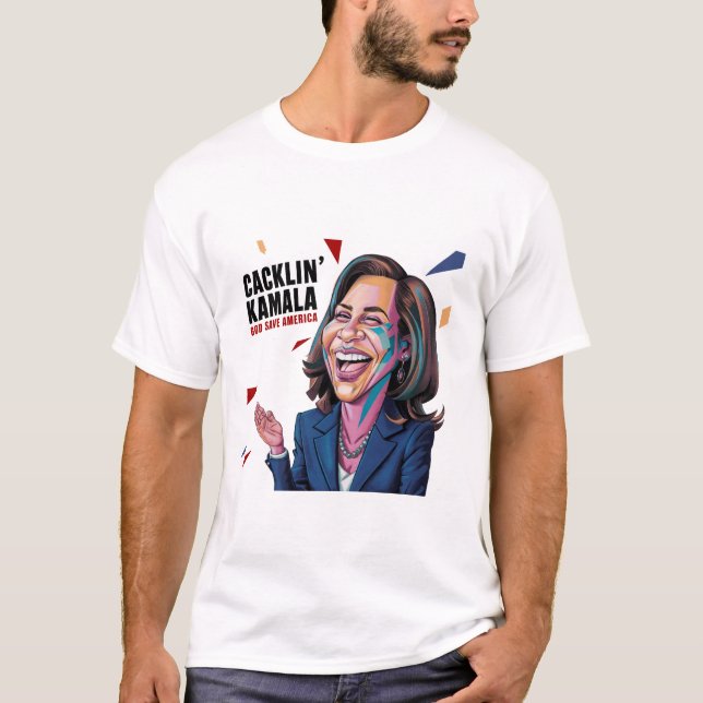 Funny anti Kamala Harris Laughing Political T-Shirt (Front)