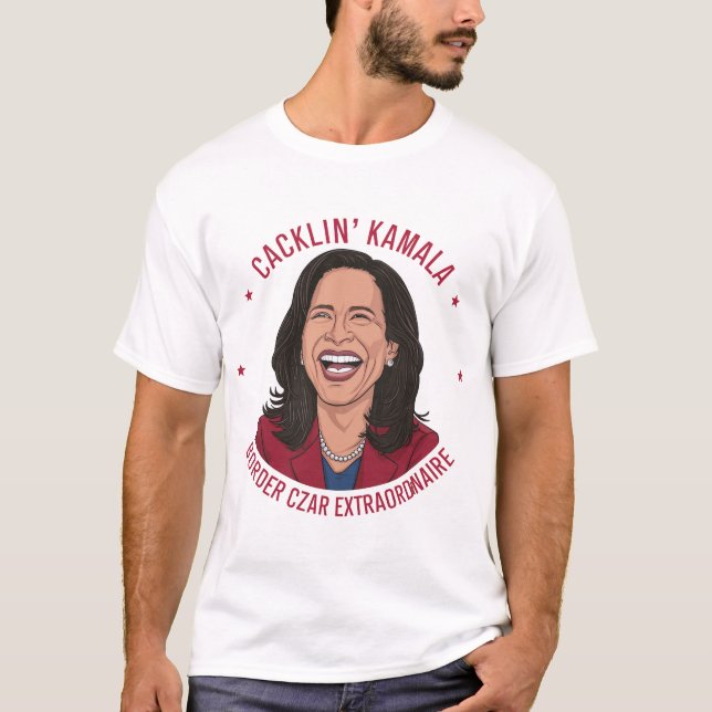 Funny Anti Kamala Harris Political Cartoon T-Shirt (Front)