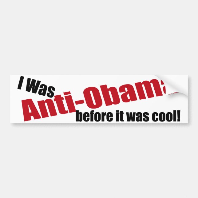 Funny Anti-Obama Bumper Sticker (Front)