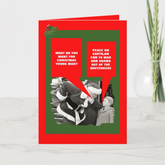 Funny anti Obama Christmas Holiday Card (Front)