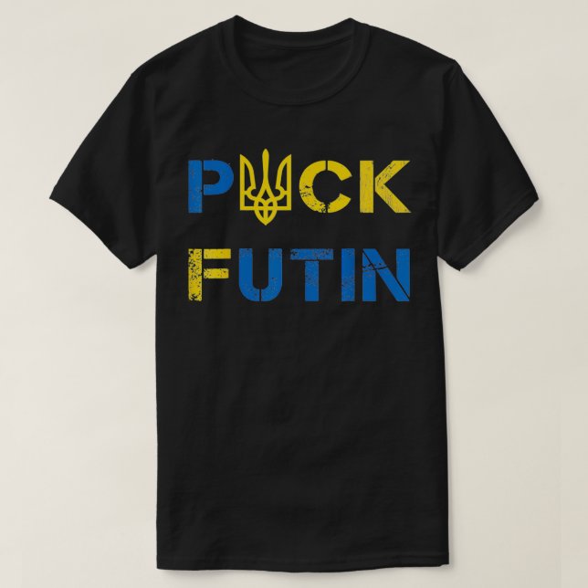 Funny Anti putin Meme I Stand With Ukraine Ukraini T-Shirt (Design Front)