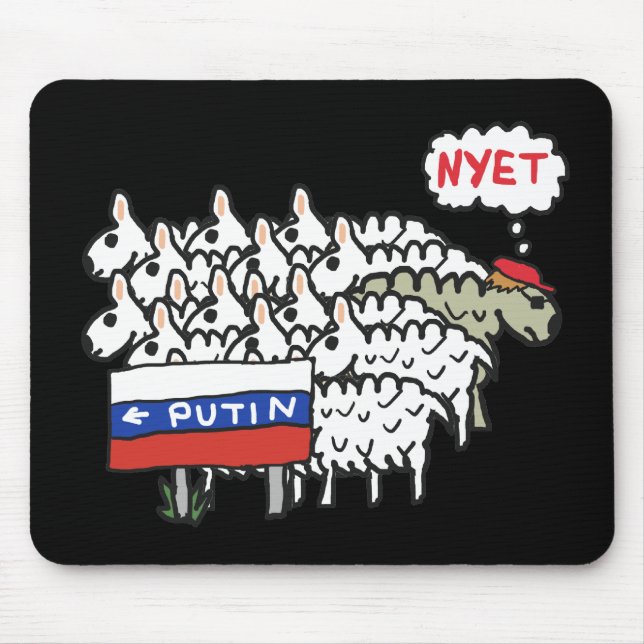 Funny Anti Putin Mouse Mat (Front)