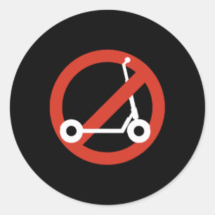 Funny Anti-scooter By Skaters That Love Skateboard Classic Round Sticker