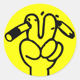 Funny Anti Smoking ⚠ Thai Sign ⚠ Classic Round Sticker