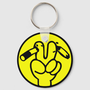 Funny Anti Smoking ⚠ Thai Sign ⚠ Key Ring