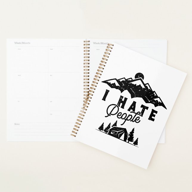 Funny Anti-Social Camping I Hate People  Planner (Creator Uploaded)