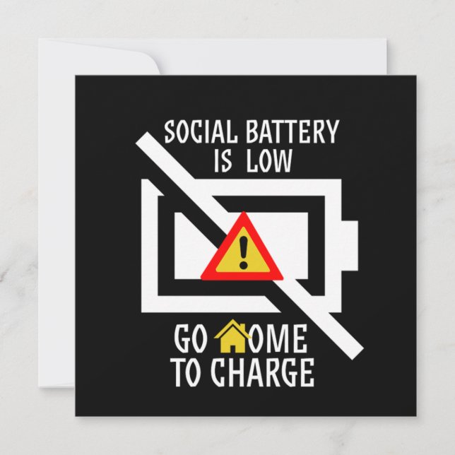 Funny Anti Social Introvert Introversion Social Ba Invitation (Front)