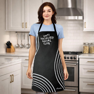Funny Anti Socialist Social Club Socialism Apron