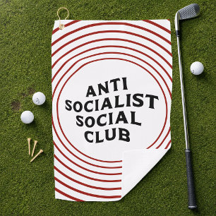 Funny Anti Socialist Social Club Socialism Golf Towel
