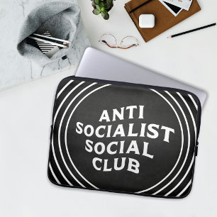 Funny Anti Socialist Social Club Socialism Laptop Sleeve