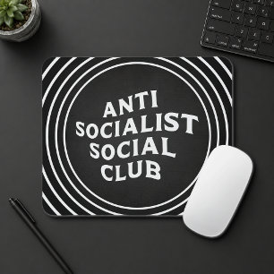 Funny Anti Socialist Social Club Socialism Mouse Mat